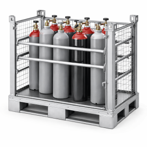 Caisse palette métallique bouteilles